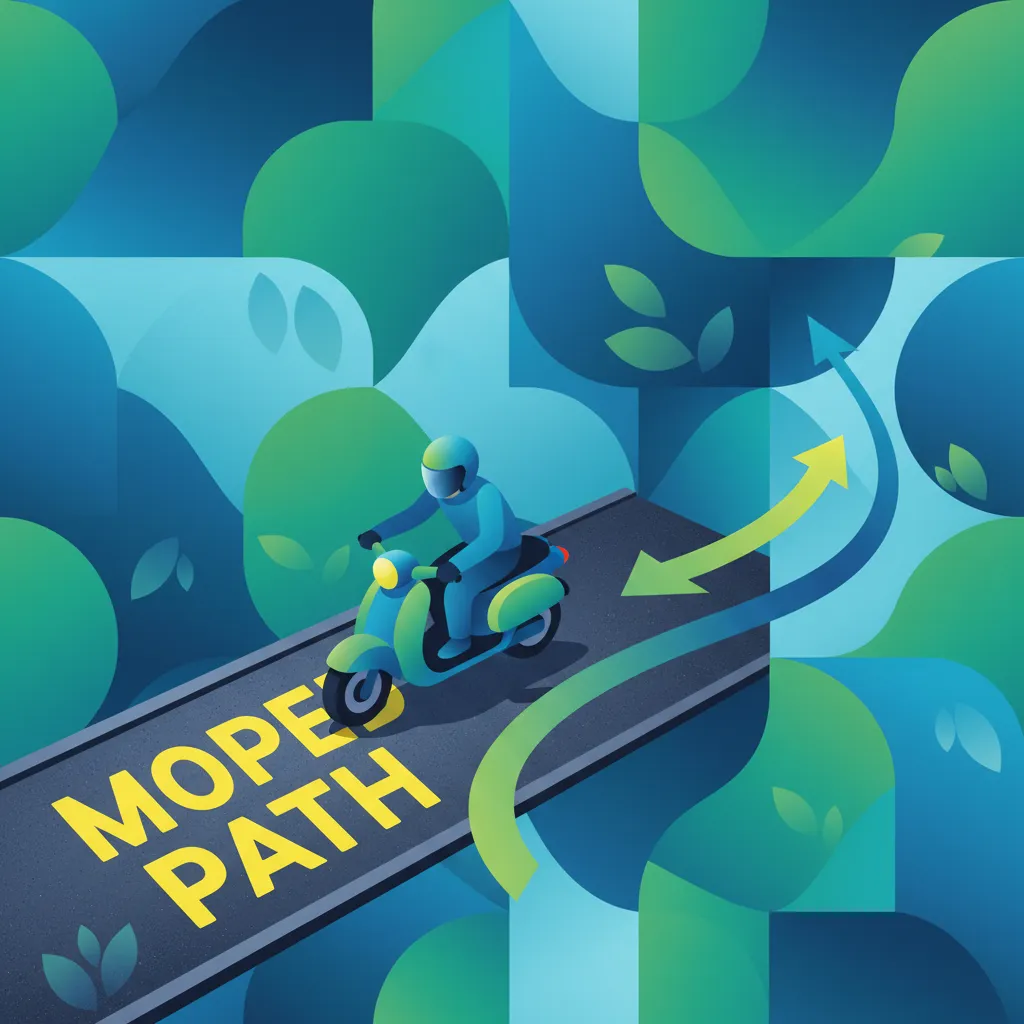 Vägmarkeringar för mopeder översiktsbild för lektionen