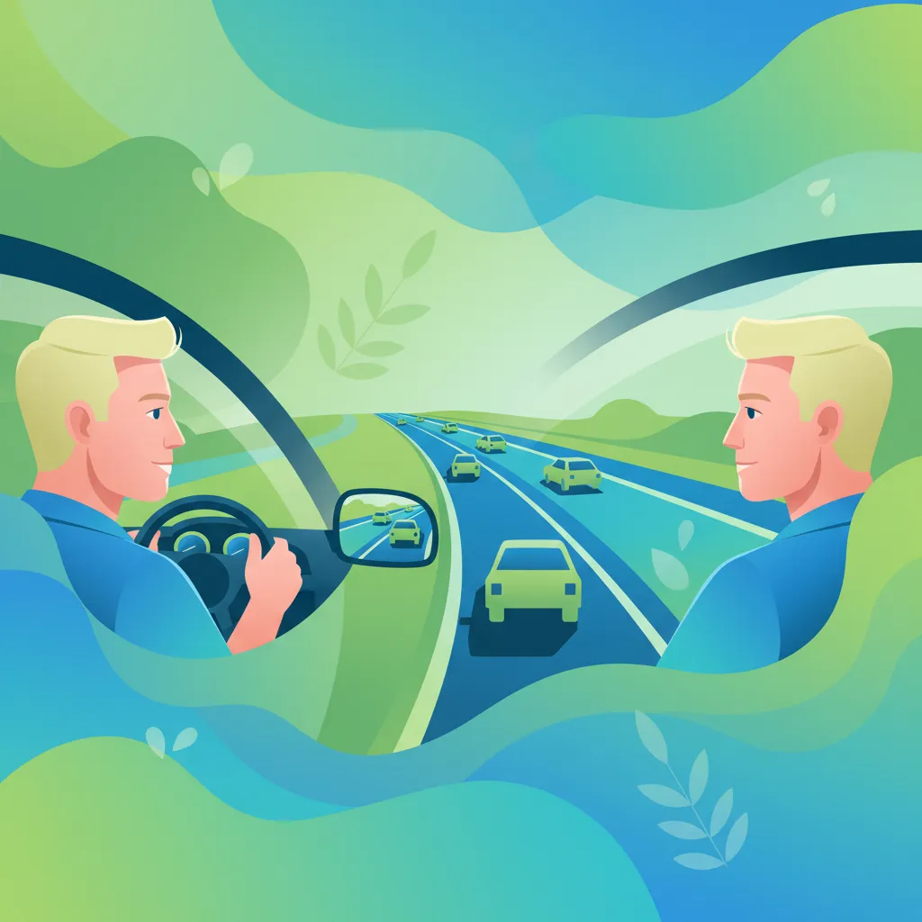 Swedish Driving Theory B: Use of Mirrors and Blind Spot Management