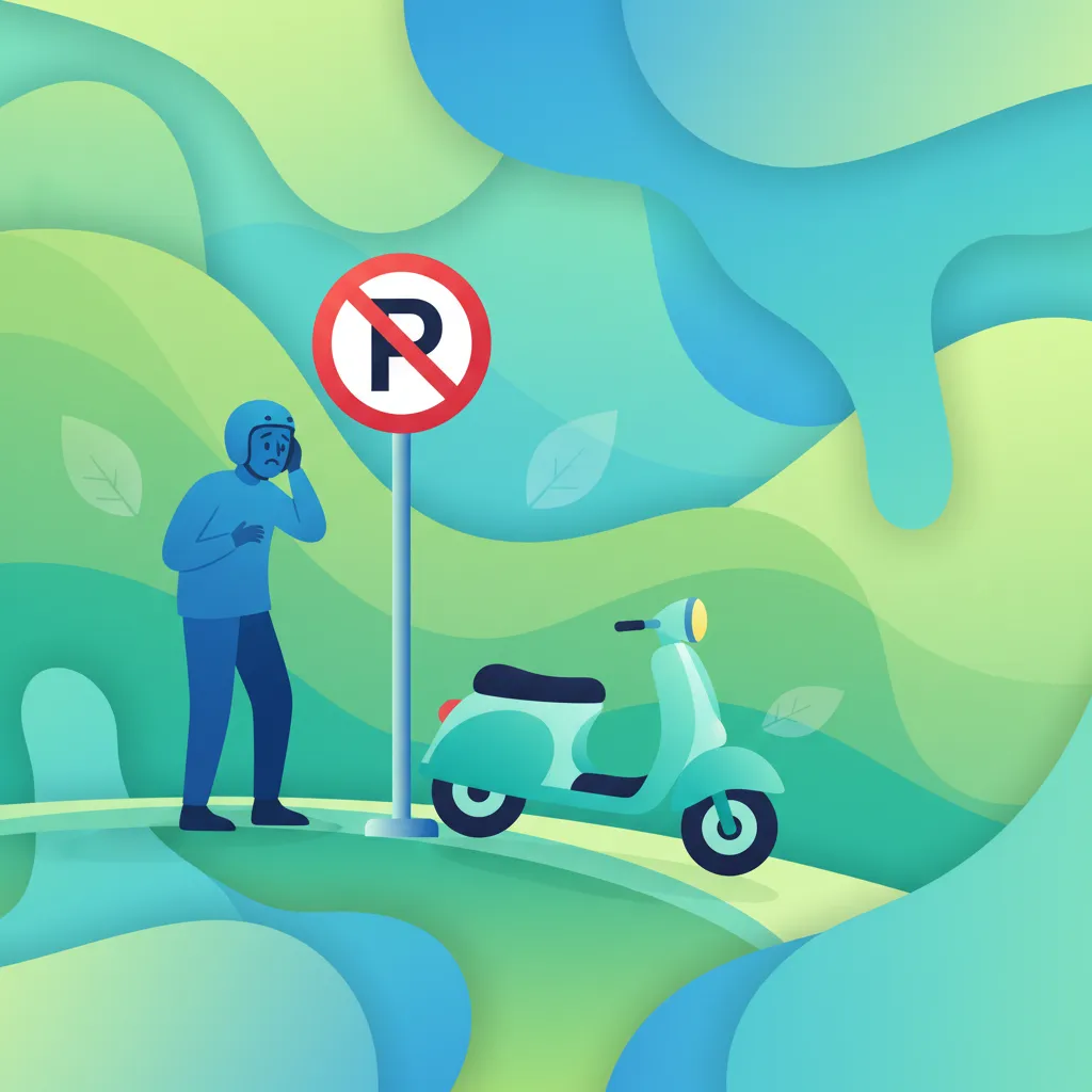 Mopedparkering (Parkeringsförbud) översiktsbild för lektionen