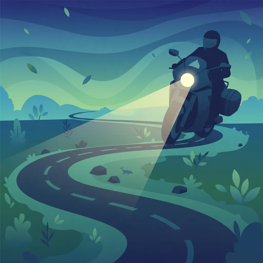 Riding in Darkness and Dusk (Headlamp Use) driving theory lesson