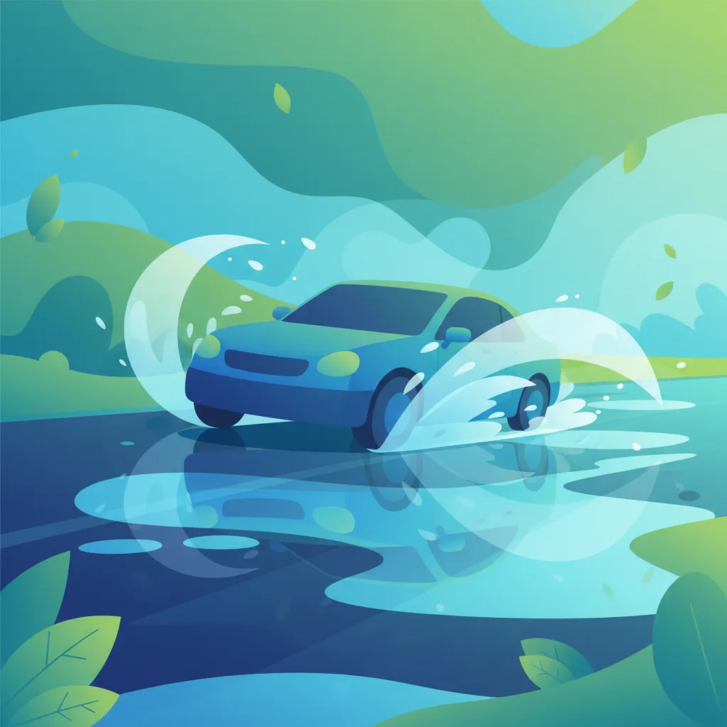 Wet Roads, Aquaplaning, and Reduced Grip driving theory lesson