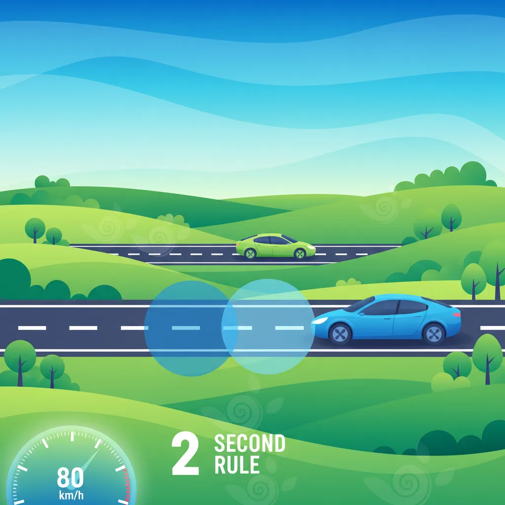 Swedish Driving Theory B: Safe Following Distance (Avstånd)