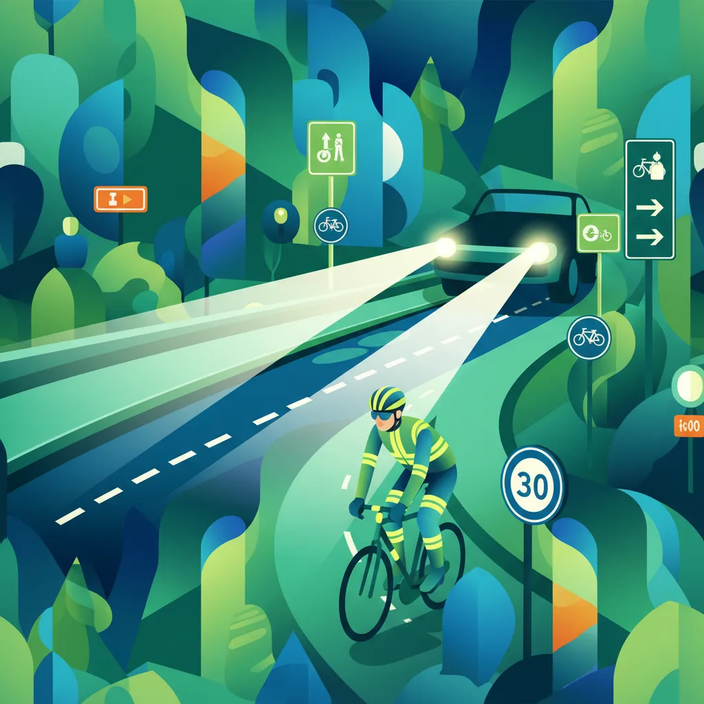 Svensk AM-mopedteori: Nattlig synlighet och belysningskrav (Ljusskyltar)