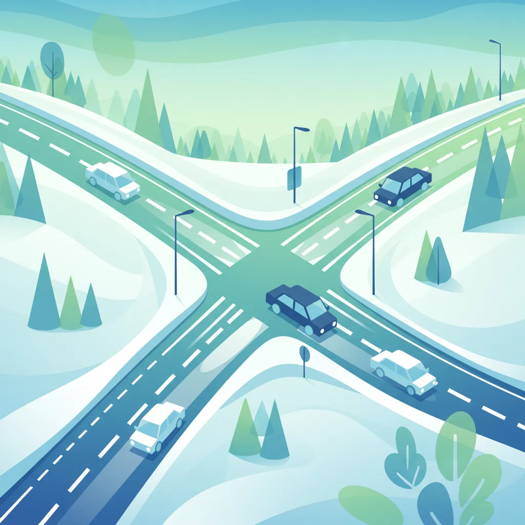 Practice Winter Road Markings & Hidden Lanes for Your Swedish Driving Exam