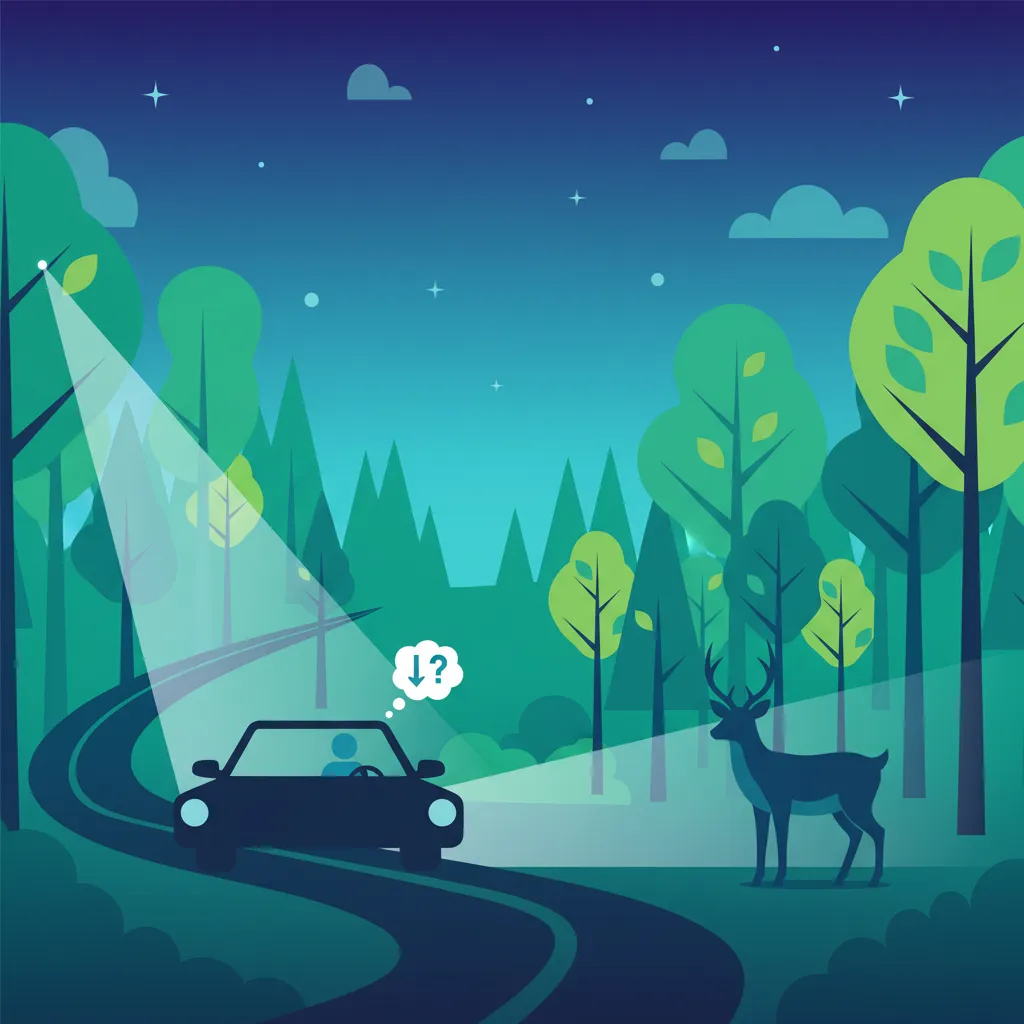 Swedish Driving License: Practicing High Beam Rules on Rural Roads