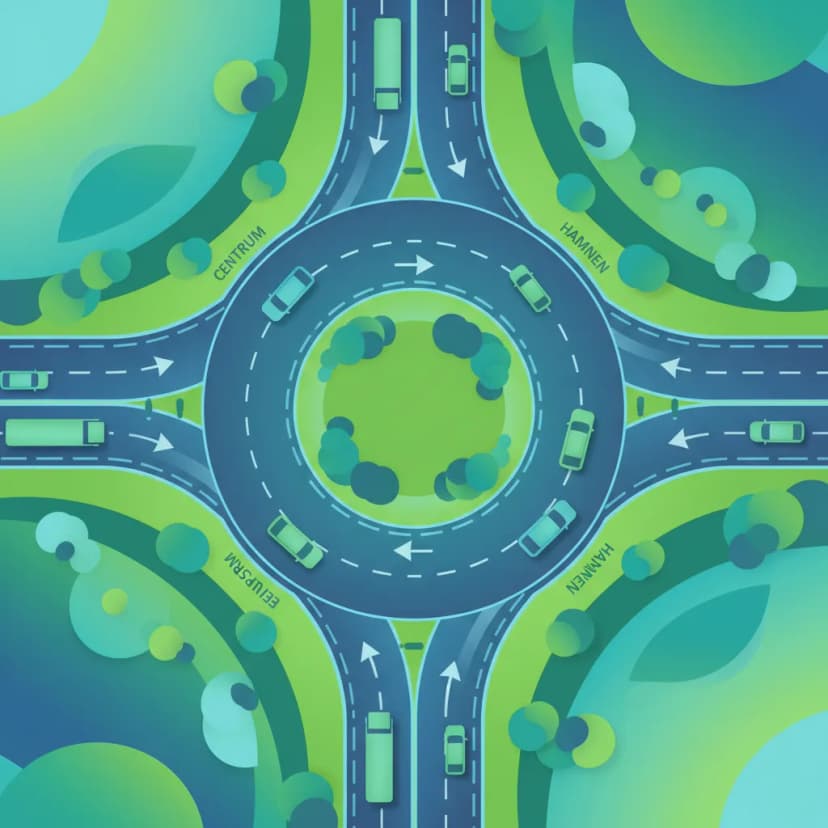 Choosing the Correct Lane in Swedish Roundabouts