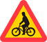 A16 - Warning for Cyclists and Moped Riders road sign