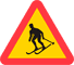 A17 - Warning for Skiers road sign