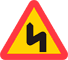 A2 - Warning for Several Dangerous Curves road sign