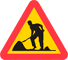 A20 - Warning for Roadworks road sign