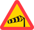A24 - Warning for Crosswinds road sign