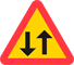A25 - Warning for Oncoming Traffic road sign