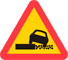 A27 - Warning for Weak Road Edge or High Road Edge road sign