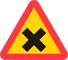 A28 - Warning for Road Intersection road sign