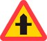 A29 - Warning for Intersection Where Side Road Traffic Must Yield or Stop road sign