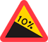 A3 - Warning for Steep Descent road sign
