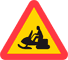 A33 - Warning for Snowmobile Traffic road sign