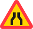 A5 - Warning for Road Narrows road sign