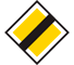 B5 - Priority Road Ends road sign