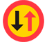 B6 - Yield to Oncoming Traffic road sign