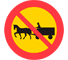 C12 - No Animal-Drawn Vehicles road sign