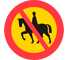 C14 - No Horse Riding road sign