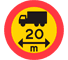 C18 - Maximum Vehicle Length road sign