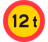 C20 - Maximum Gross Weight (Vehicle) road sign