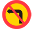 C25 - No Turning at Intersection road sign