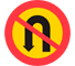 C26 - No U-Turn road sign