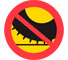 C44 - No Studded Tires Except Moped Class II road sign