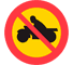 C5 - No Motorcycles and Moped Class I road sign