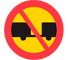 C6 - No Motor Vehicles With a Trailer (Specified Trailer Types) road sign