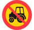 C8 - No Tractors and Motor Implements Class II road sign