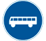 D10 - Mandatory Lane or Carriageway for Public Transport and Authorised Vehicles road sign