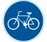 D4 - Mandatory Cycle Path road sign