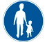 D5 - Mandatory Footpath road sign