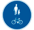 D6 - Shared Foot and Cycle Path road sign