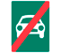 E4 - End of Expressway (Motor Traffic Road) road sign