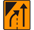 F25 - Lane Ends road sign