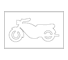 S7 - Motorcycle (Two-Wheeled) and Moped Class I (No Sidecar) road sign
