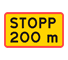 T3 - Distance to Yield Requirement road sign