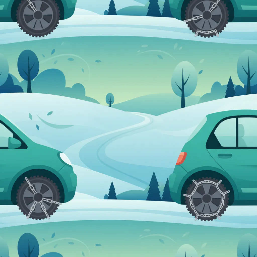 Användning av vinterdäck och snökedjor översiktsbild för lektionen