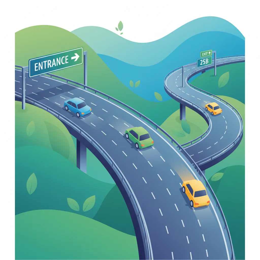 Motorway Entry, Cruising, and Exit Procedures lesson overview image