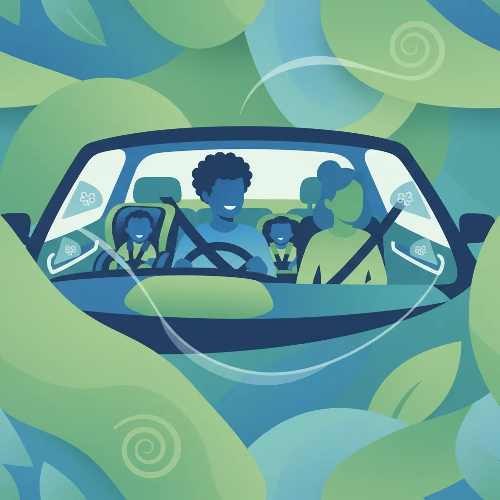 Airbags, säkerhetsbälten och barnsits översiktsbild för lektionen